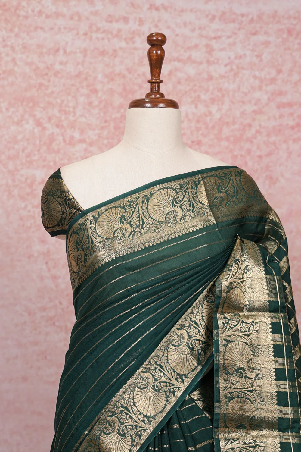 Green Semi Silk Saree - Seematti