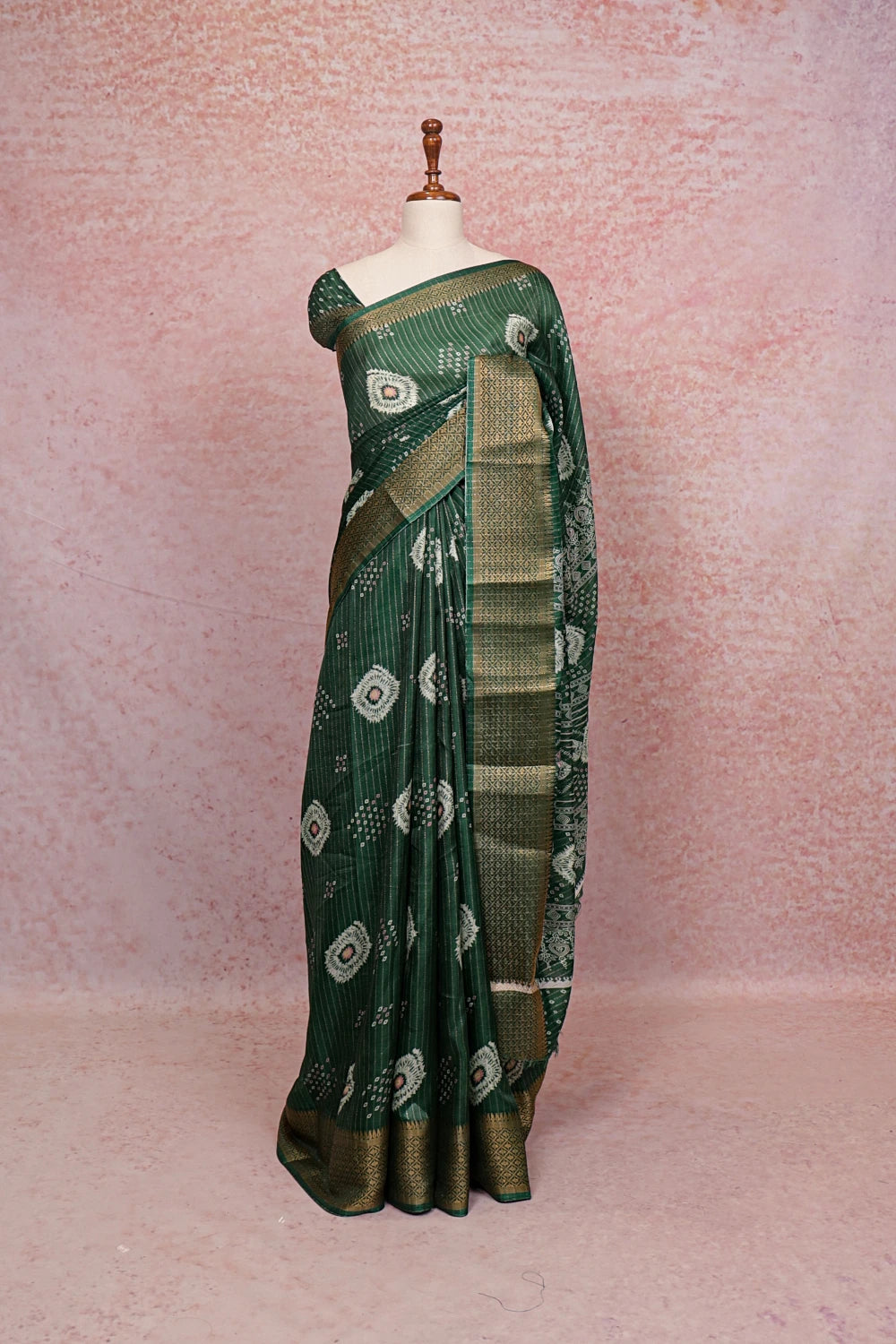 Green Semi Silk Saree