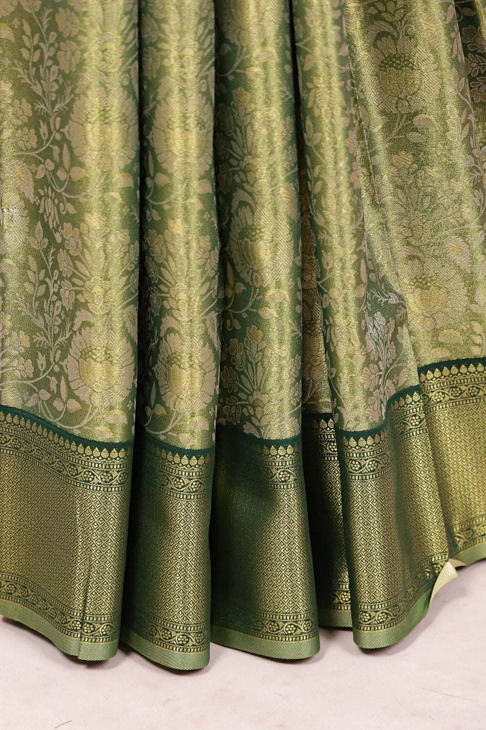 Green Semi Tissue Saree