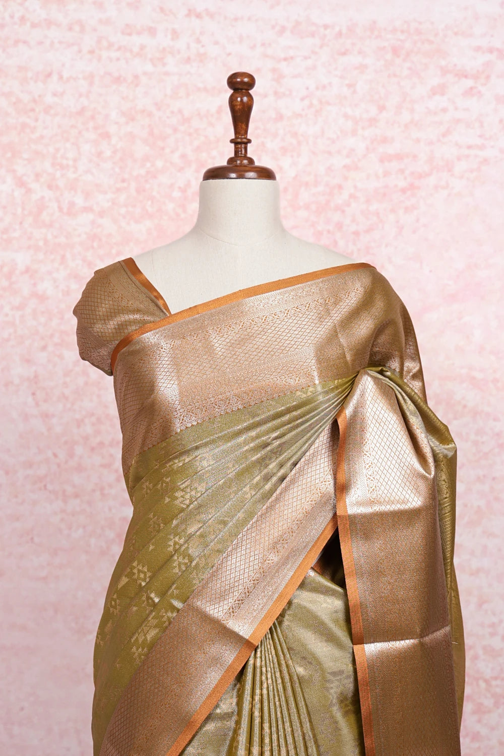 Green Semi Tissue Saree - Seematti