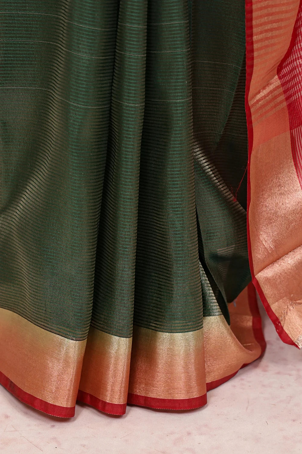 Green Semi Tissue Saree - Seematti