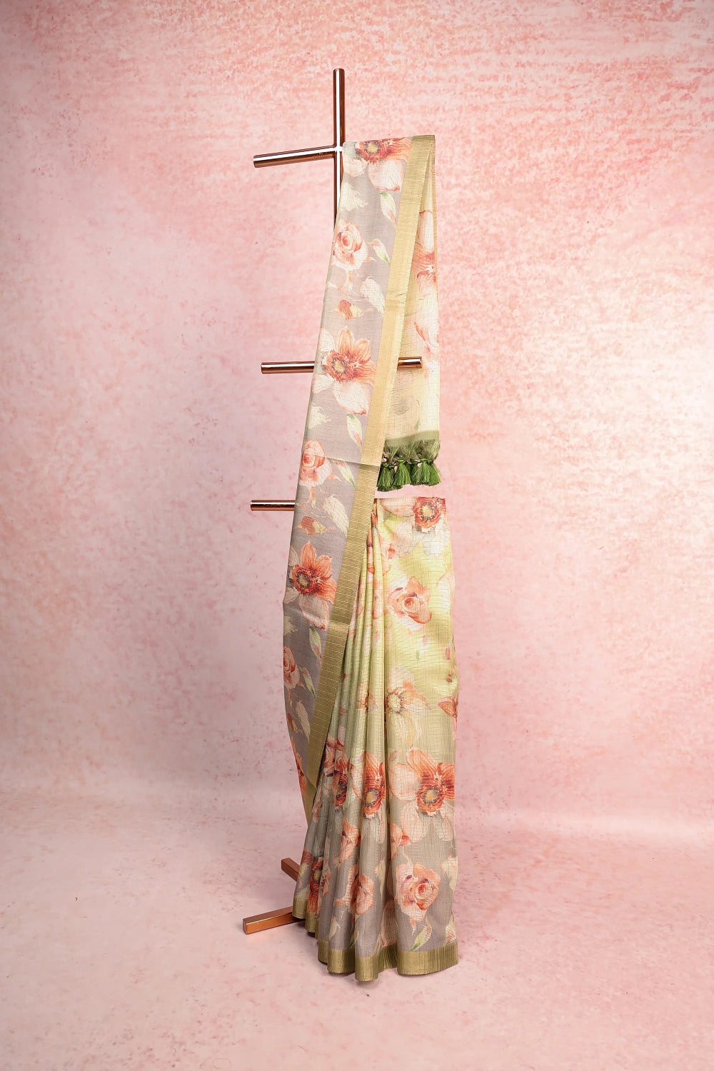 Green Tissue Kota Saree
