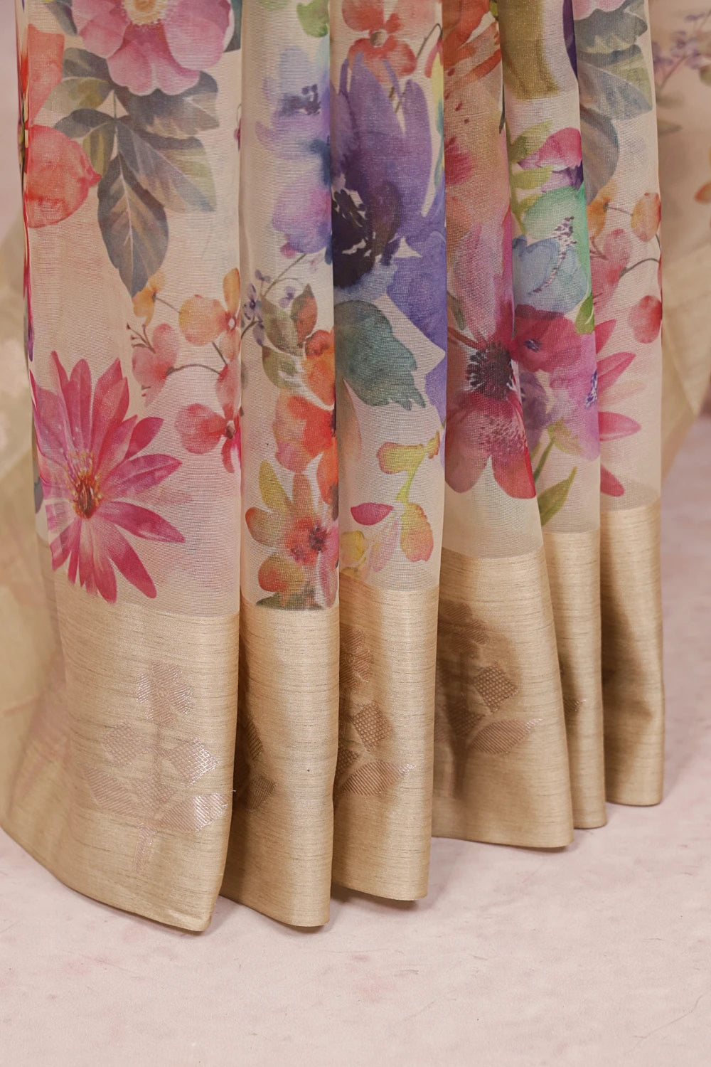 Green Tissue Organza Saree - Seematti