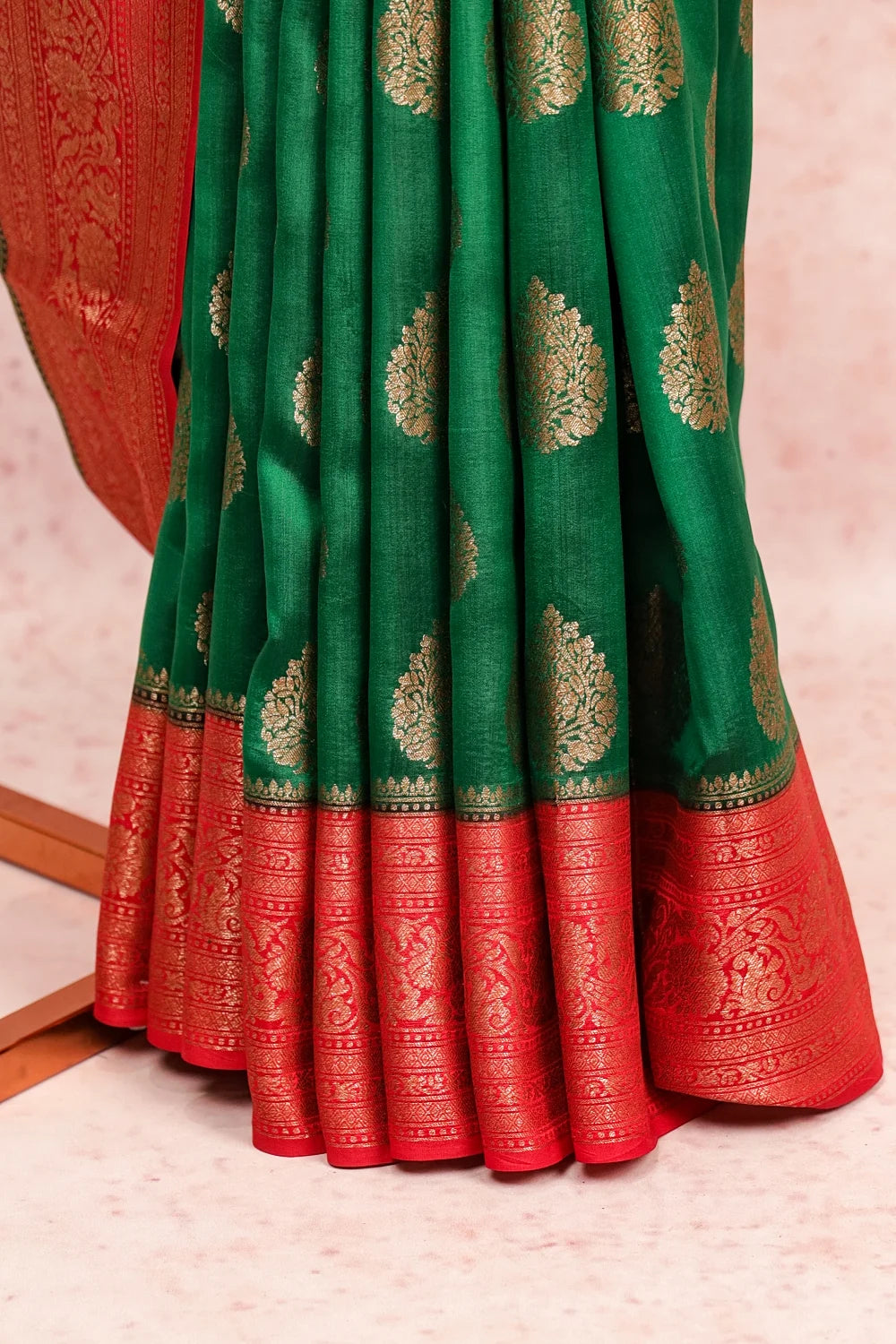 Green Tussar Banarasi Saree