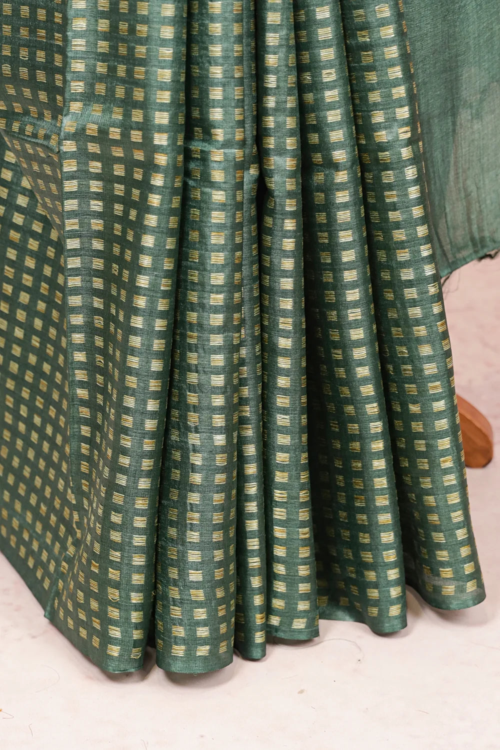 Green Tussar Silk Saree
