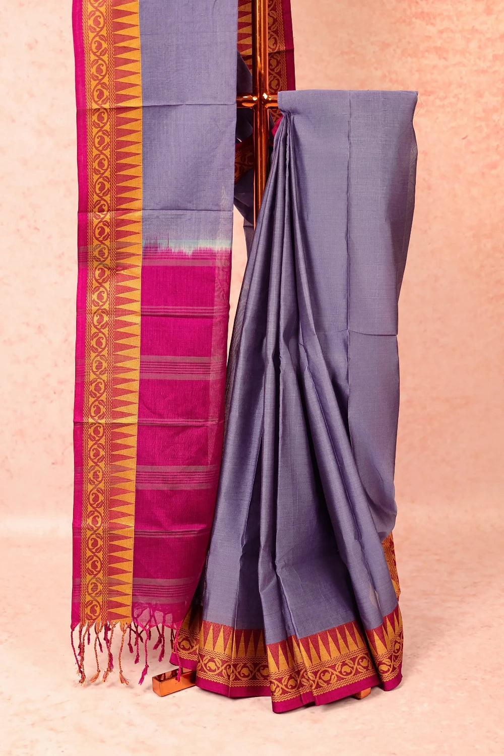 Grey Cotton Saree