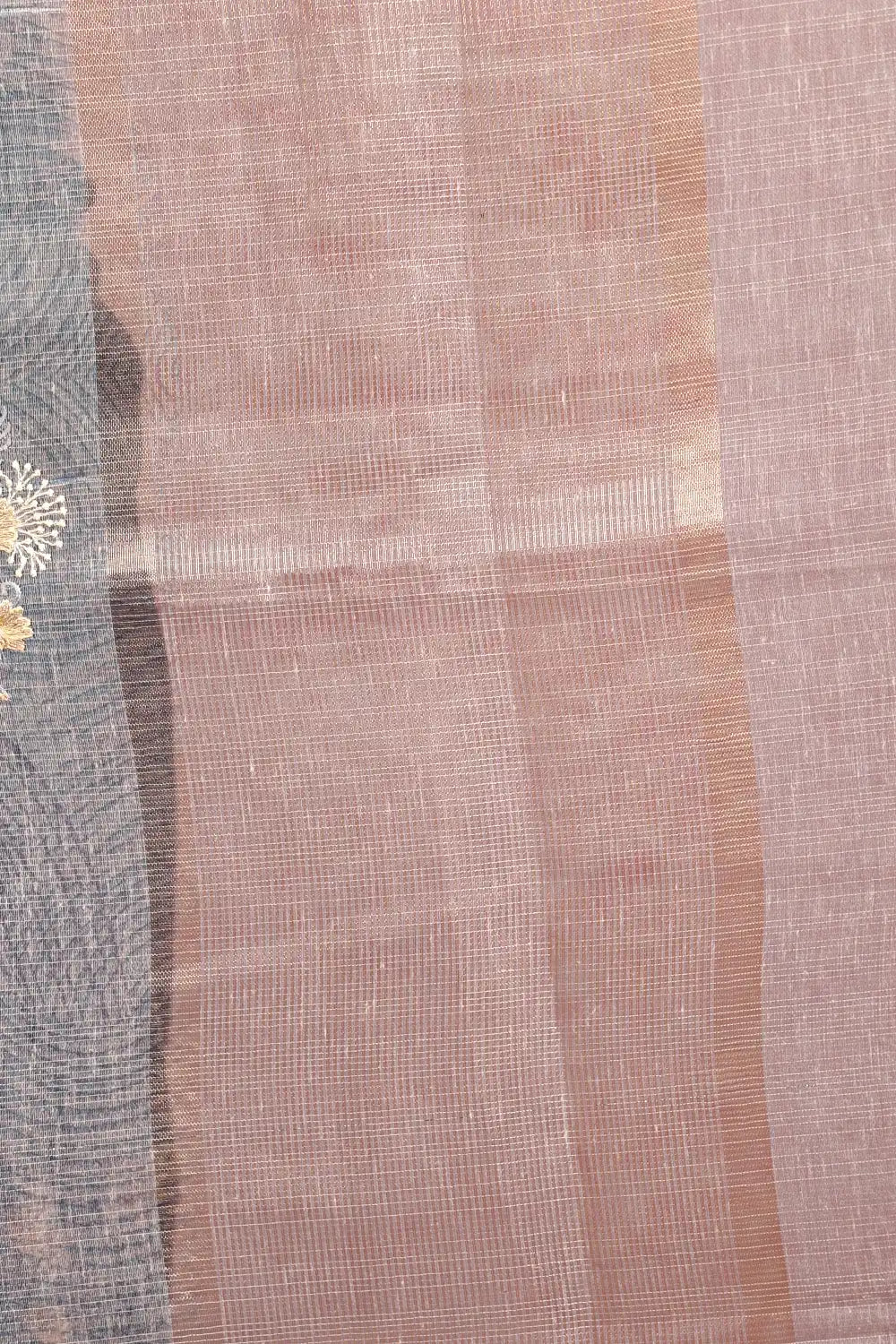 Grey Cotton Tissue Saree - Seematti
