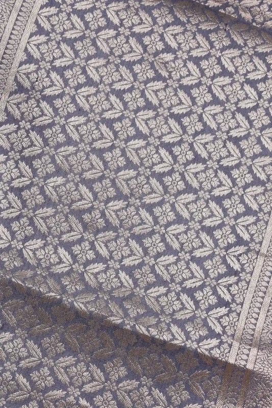 Grey Jute Banarasi Saree