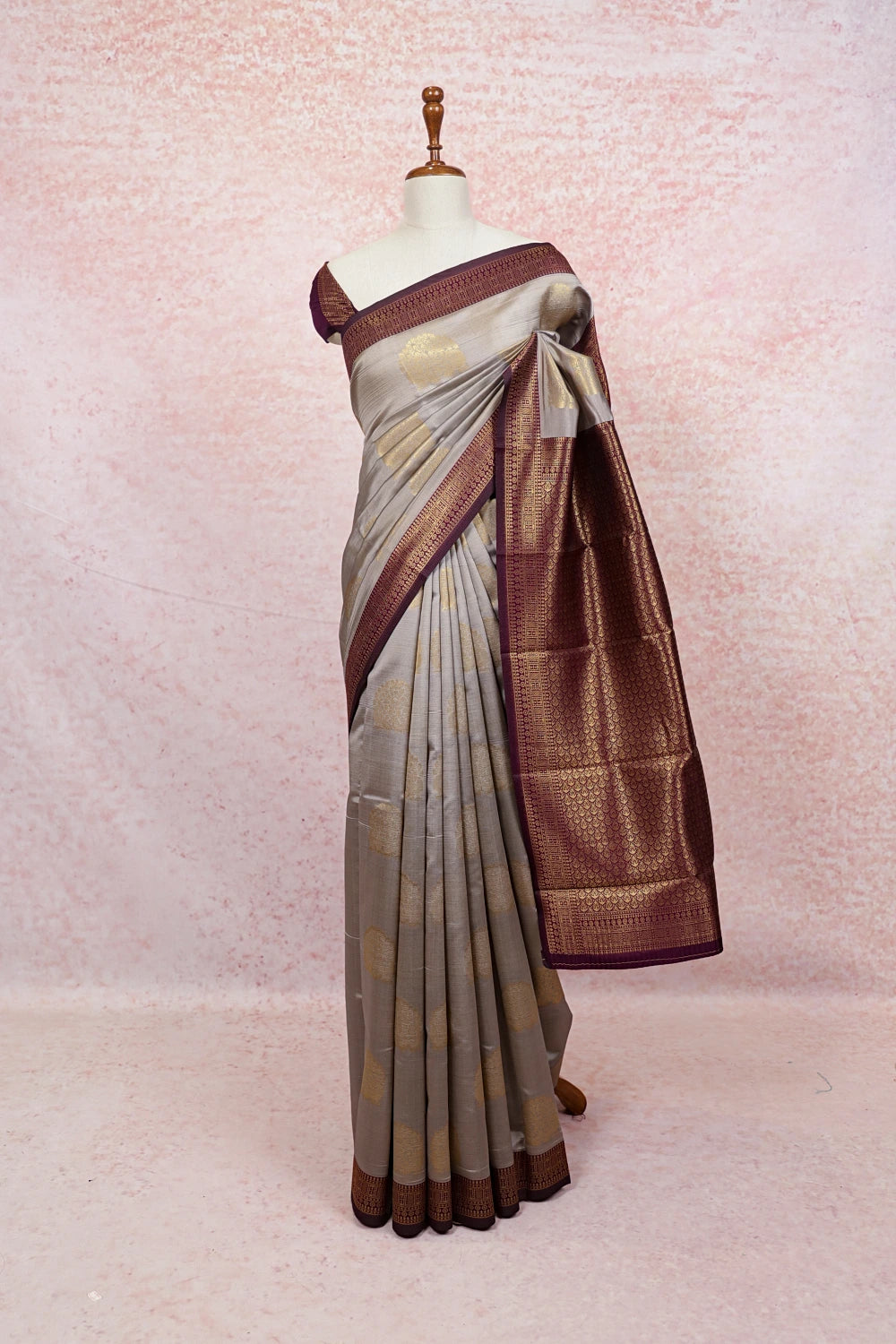 Grey Semi Silk Saree - Seematti