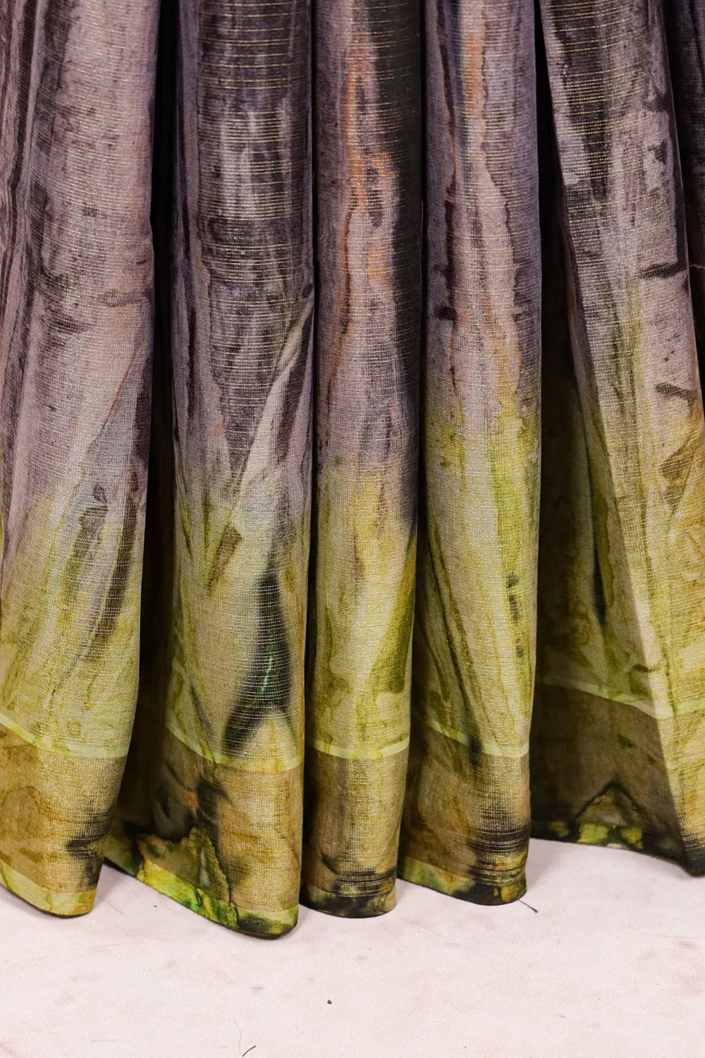 Grey Tissue Tussar Saree - Seematti