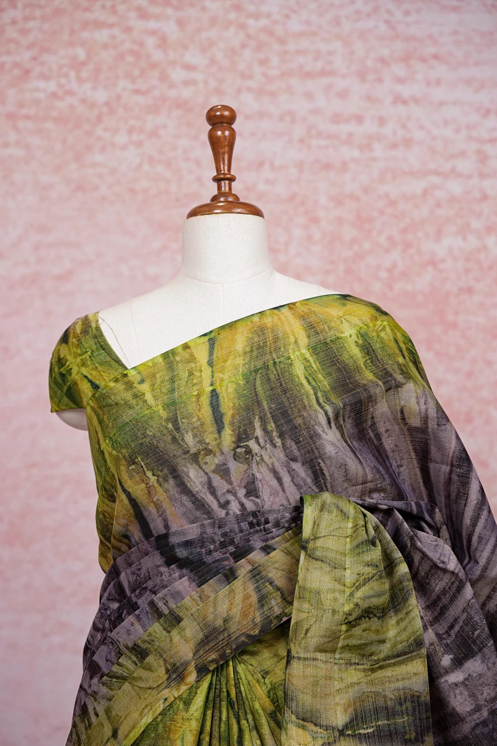 Grey Tissue Tussar Saree - Seematti