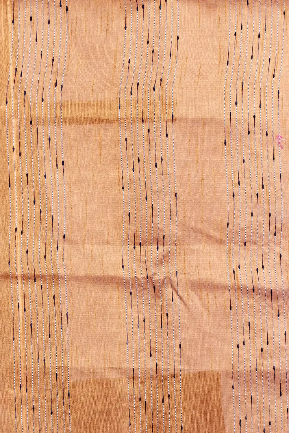 Honey Colour Semi Jute Applic Work Saree Without Border - Seematti