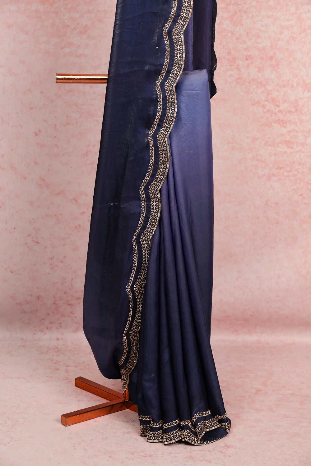 Ash Blue Organza Saree