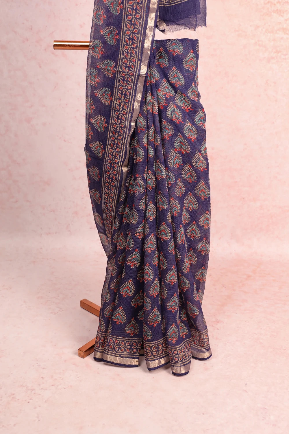 Indigo Cotton Kota Saree