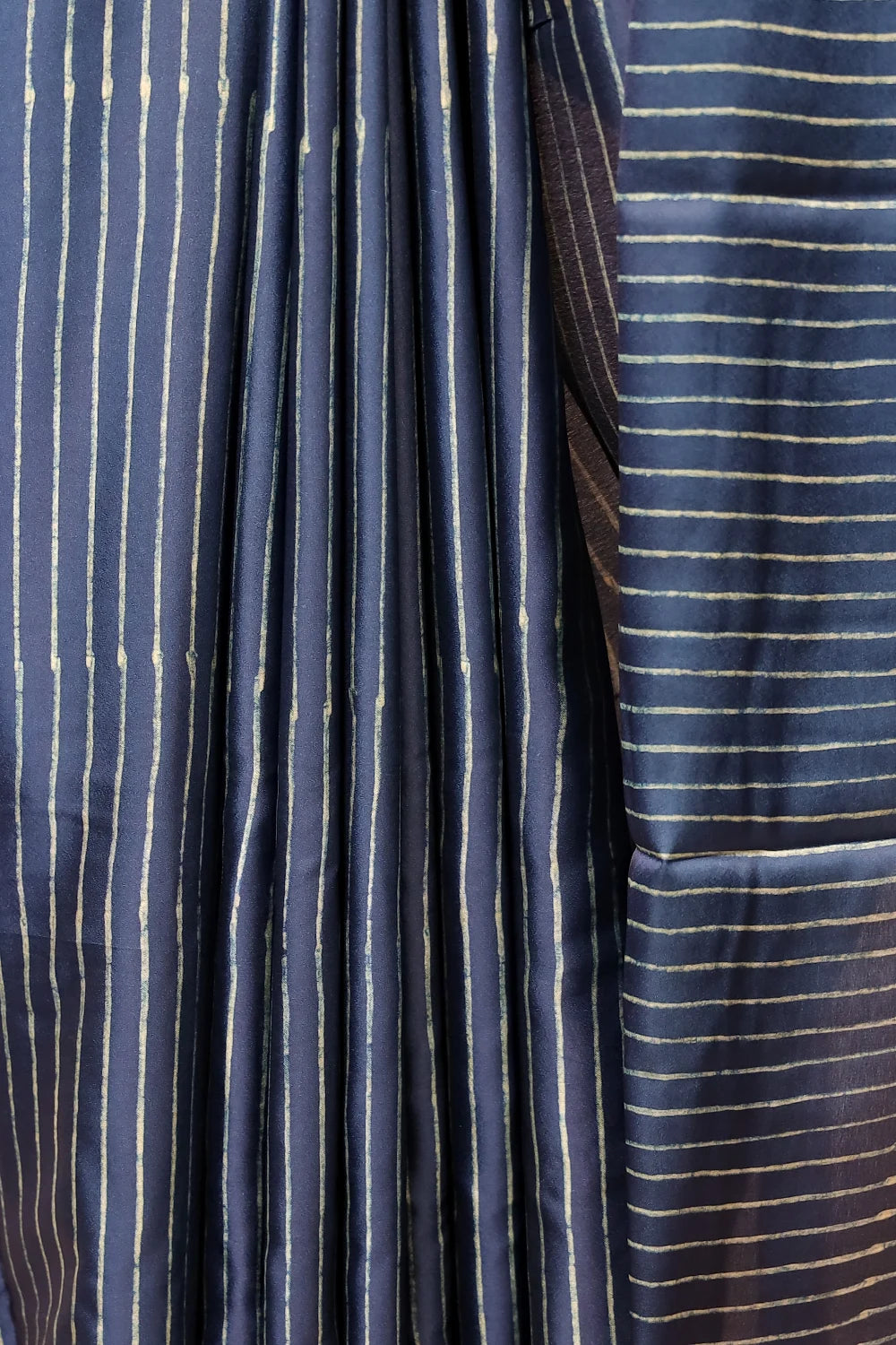 Indigo Modal Casual Saree With Plain Border - Seematti