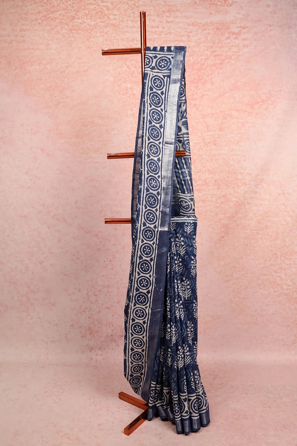 Indigo Semi Linen Saree