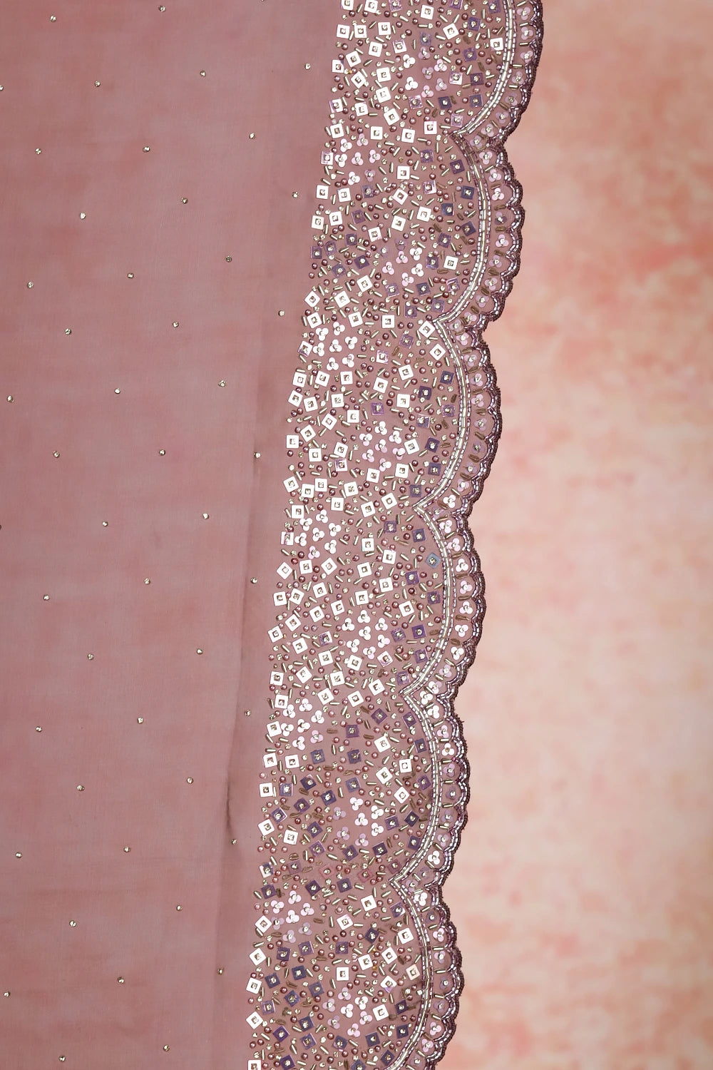 Lavender Ash Grey Tissue Saree Saree