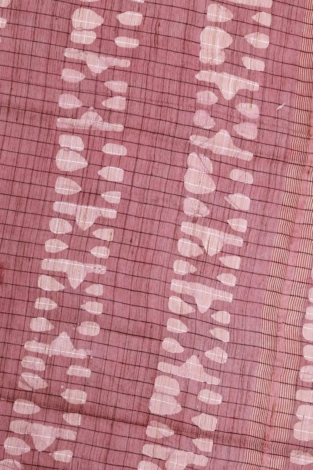 Lavender Ash Semi Tussar Saree - Seematti