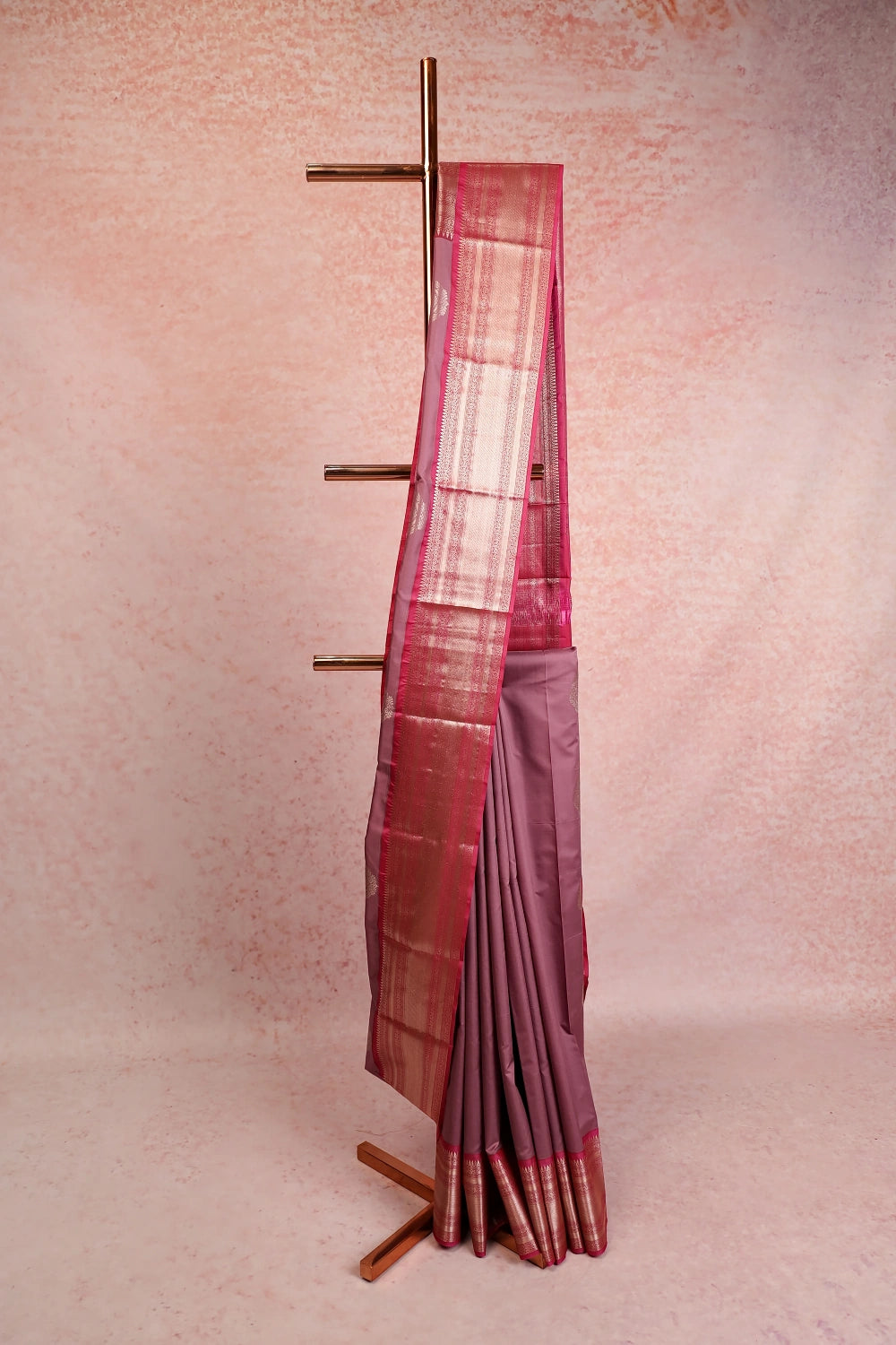 Lavender Kancheepuram Semi Silk Saree