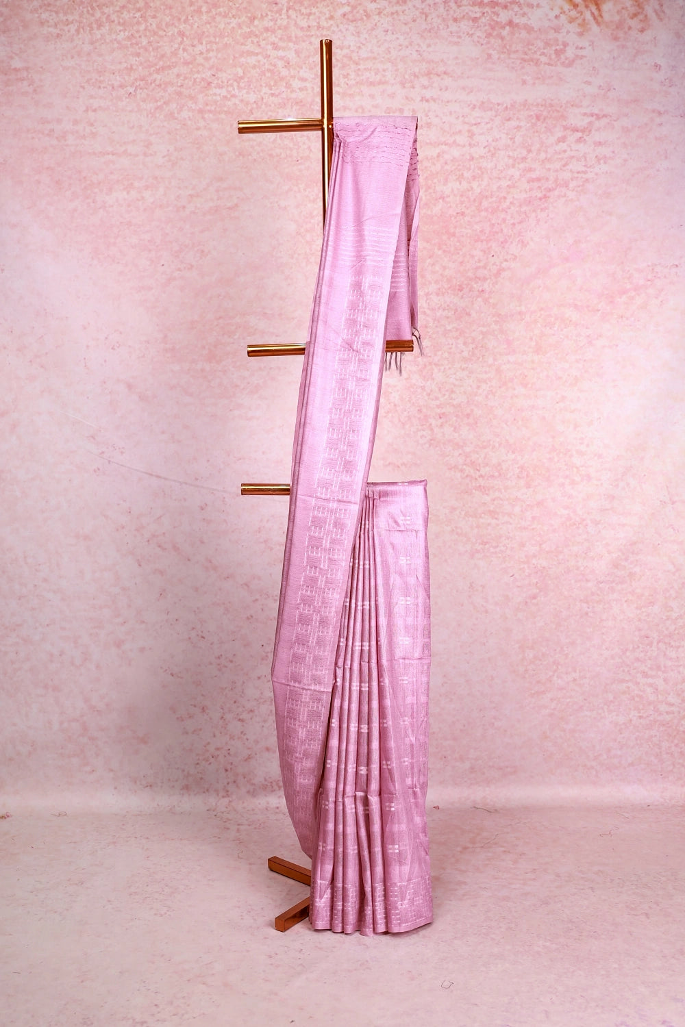 Lavender Lilac Semi Tussar Saree