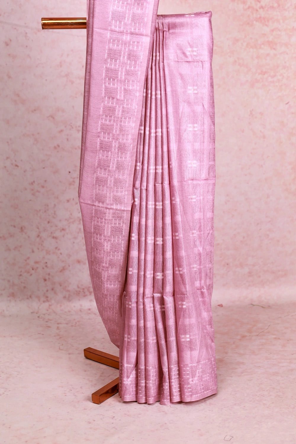 Lavender Lilac Semi Tussar Saree