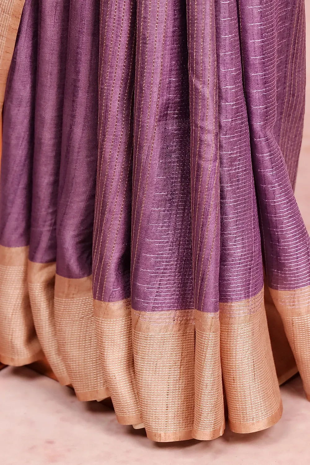 Lavender Semi Jute Saree