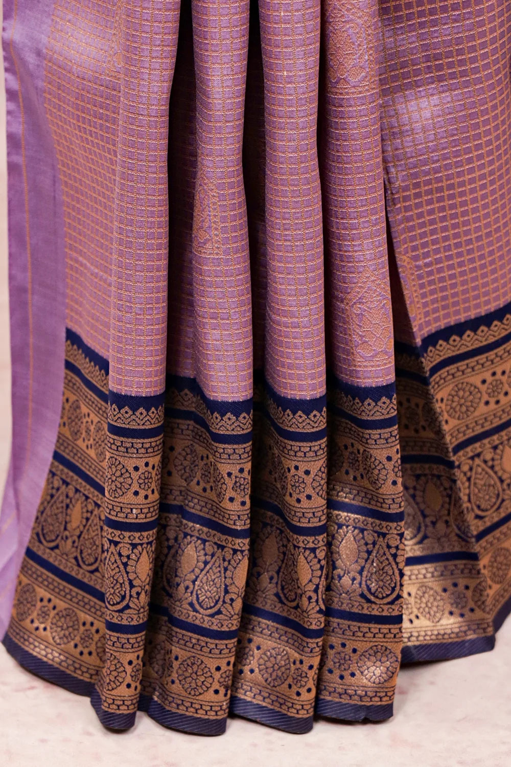 Lavender Semi Silk Saree - Seematti