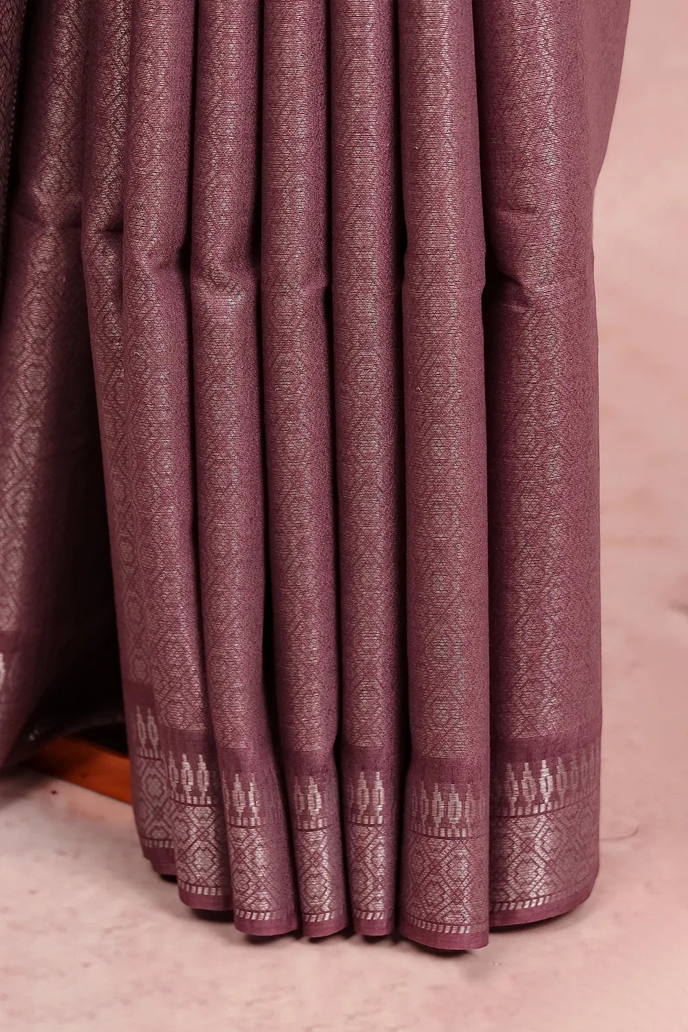 Lavender Semi Tussar Saree