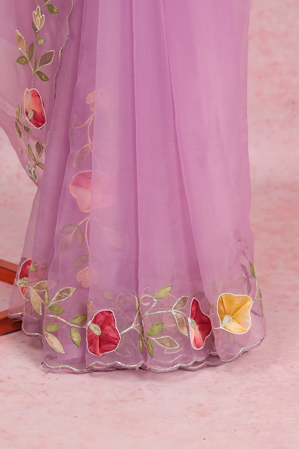 Lavender Tissue Organza Saree