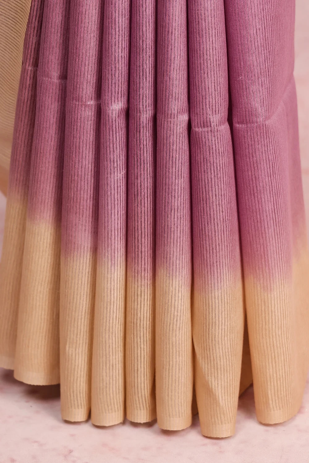 Lavender Tussar Silk Saree