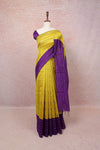 Lemon Yellow Semi Jute Saree - Seematti