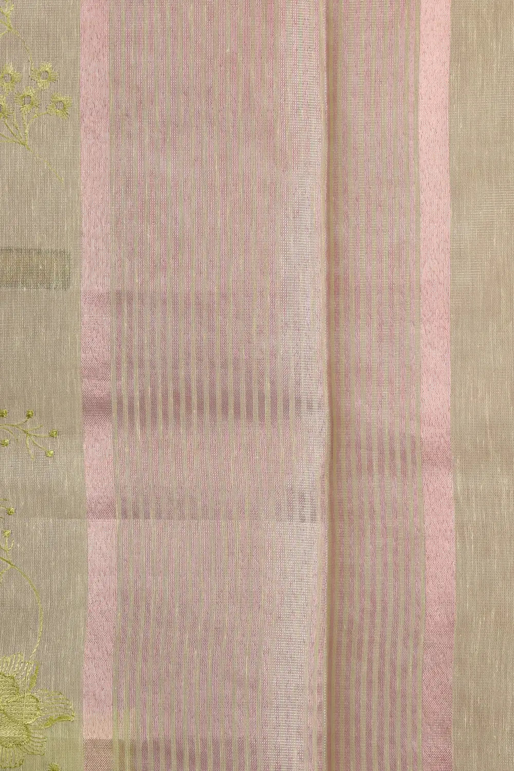 Lemon Yellow Semi Tissue Saree
