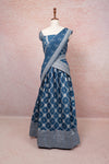 Light Blue Semi Chanderi Dhavani Set - Seematti