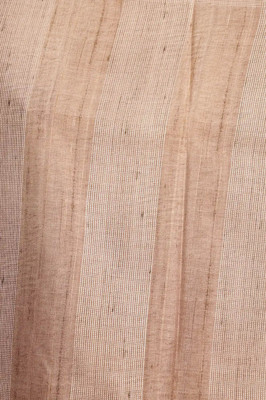 Light Brown Semi Jute Saree