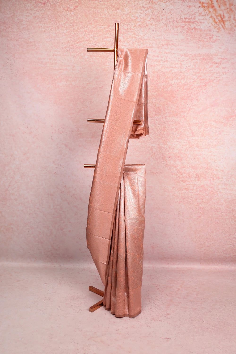 Light Brown Semi Silk Saree
