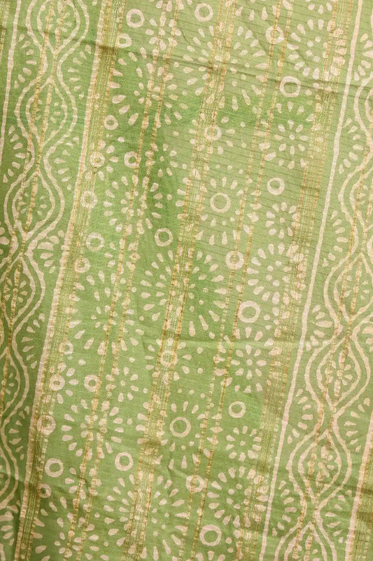 Light Green Semi Silk Saree