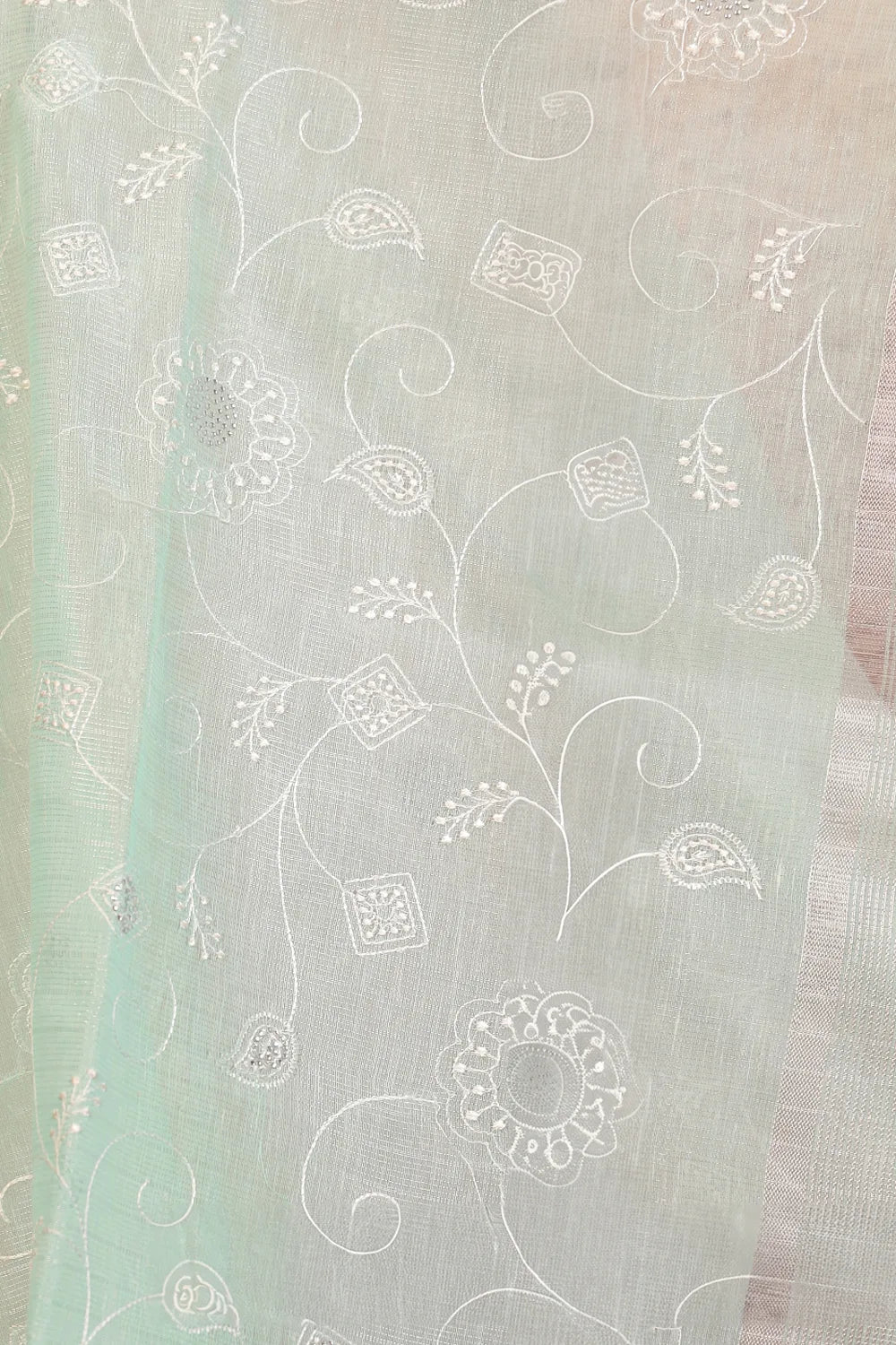 Light Green Semi Tissue Saree