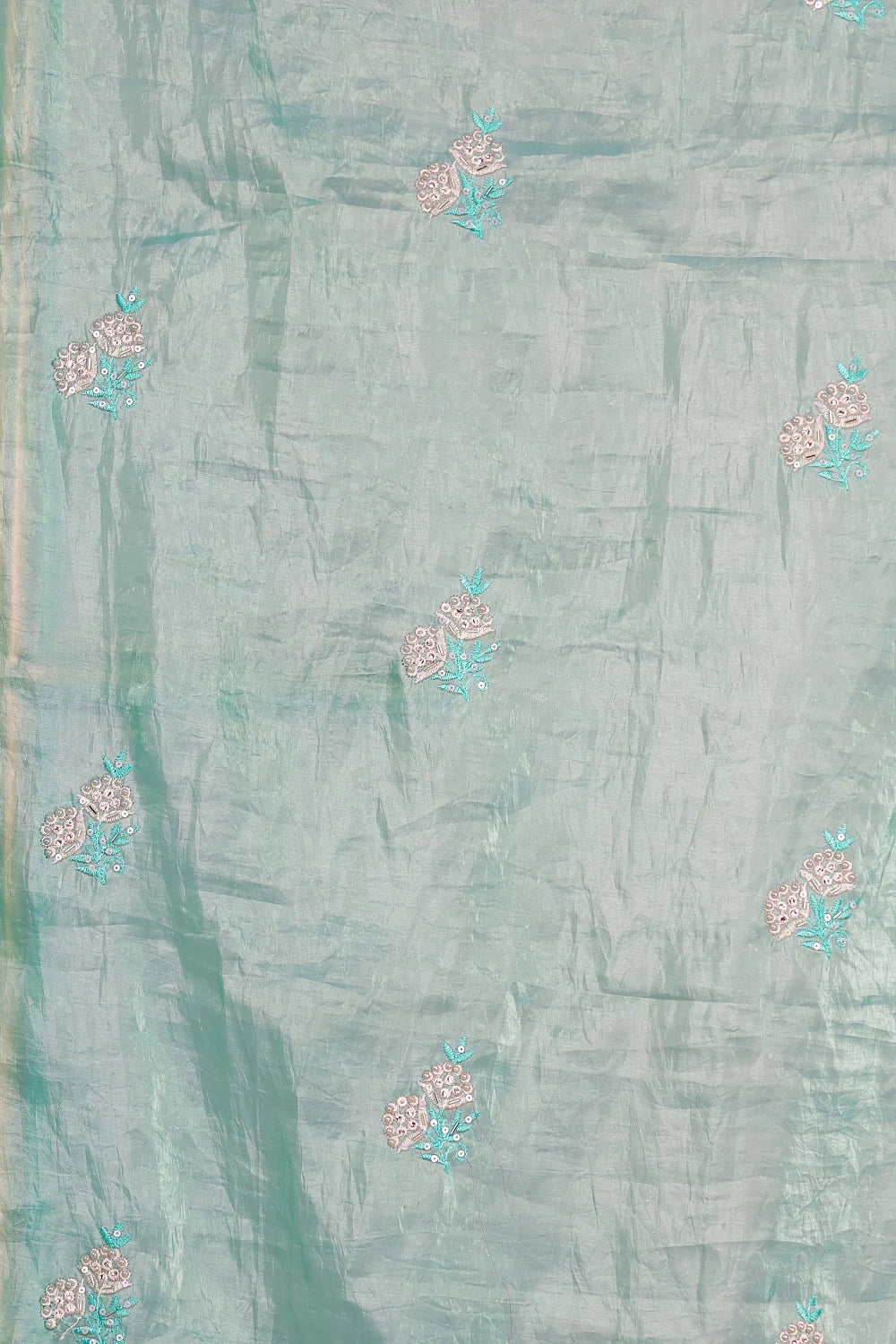 Light Green Tissue Organza Saree