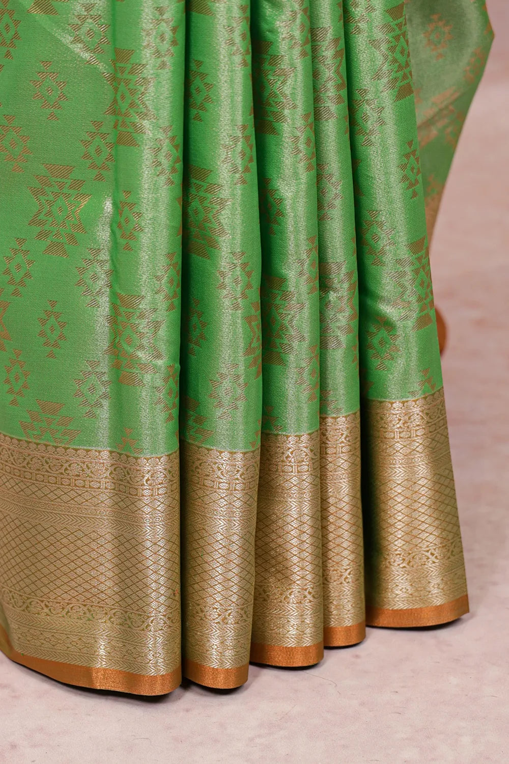 Light Green Tissue Silk Saree - Seematti