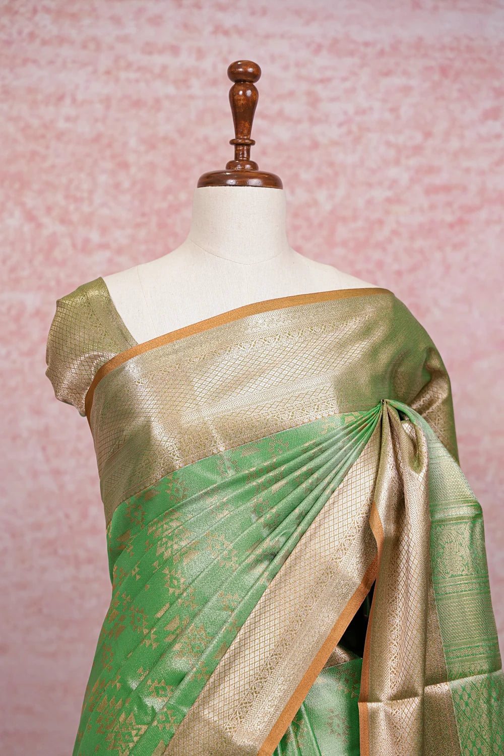 Light Green Tissue Silk Saree - Seematti