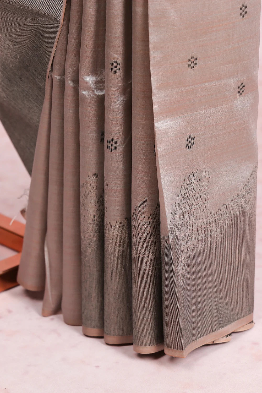 Light Grey Semi Silk Saree