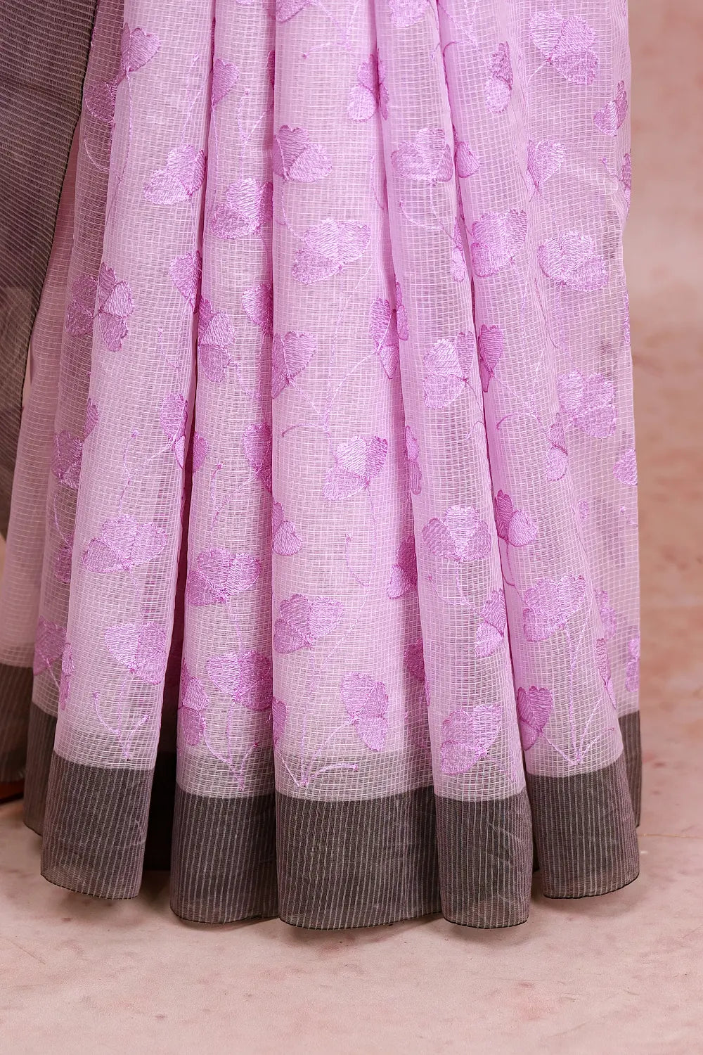 Light Lavender Net Kota Saree