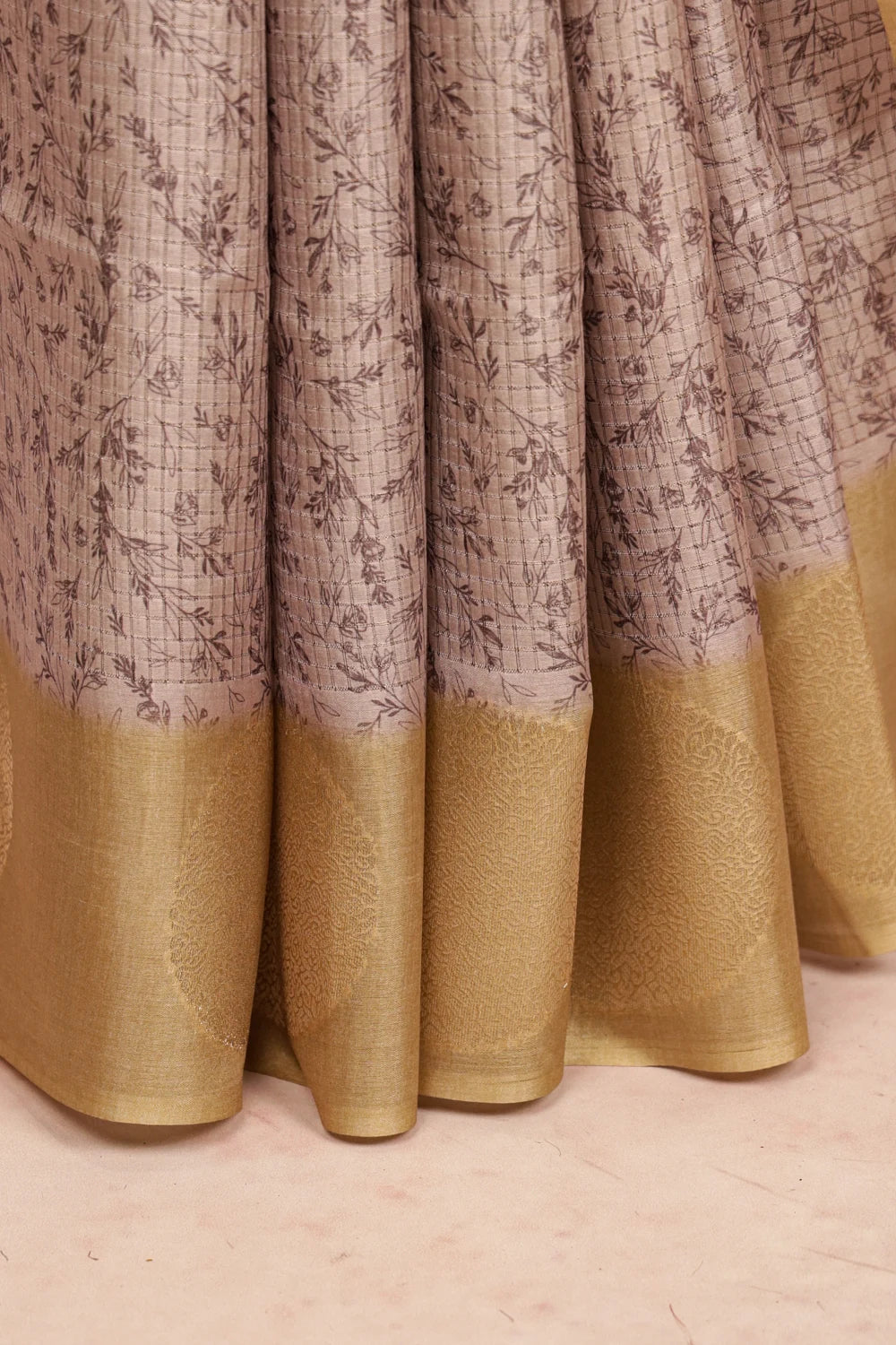 Light Lavender Semi Tussar Saree