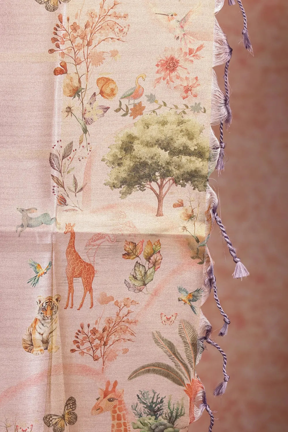 Light Lavender Tissue Silk Saree