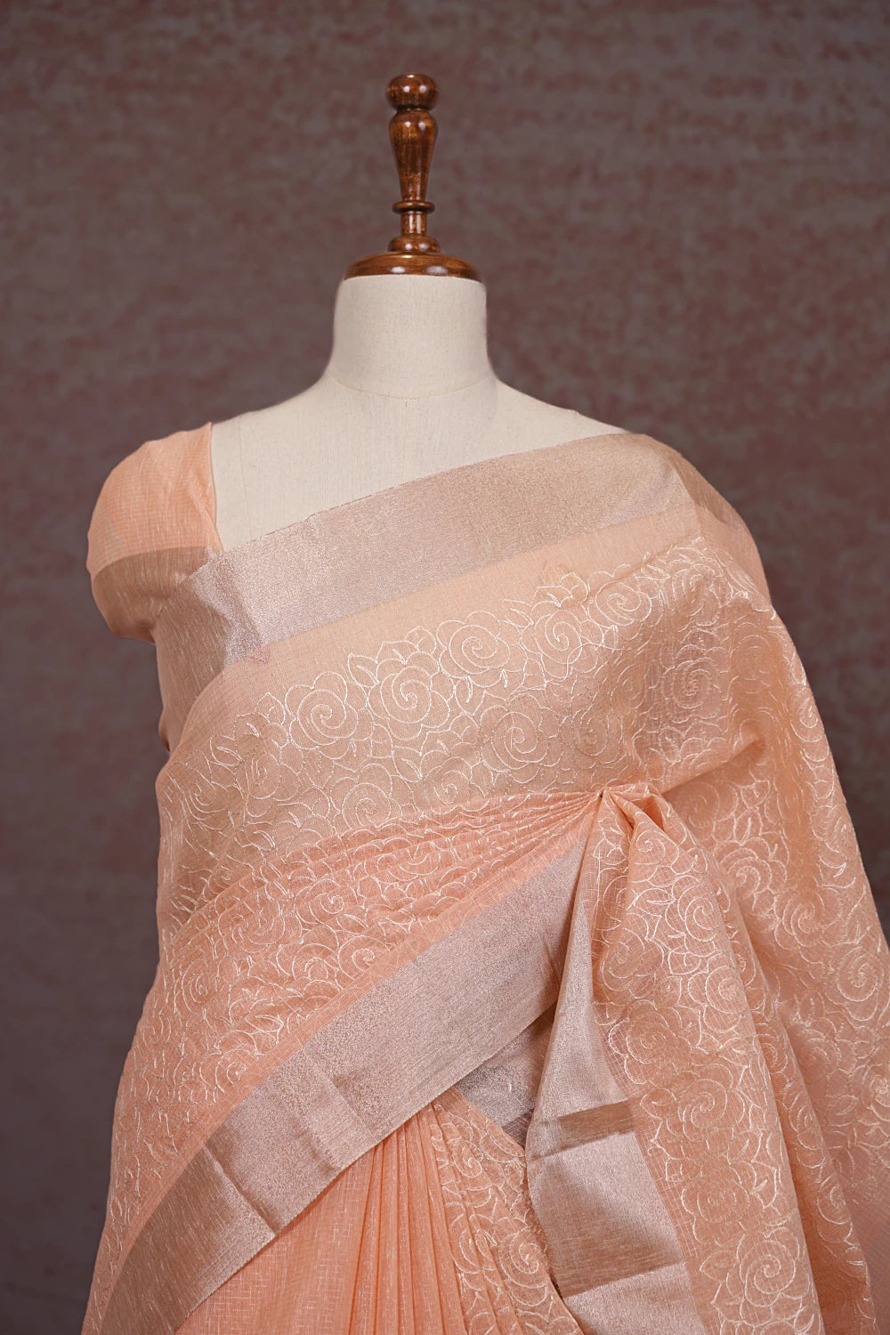 Light Orange Kota Saree - Seematti