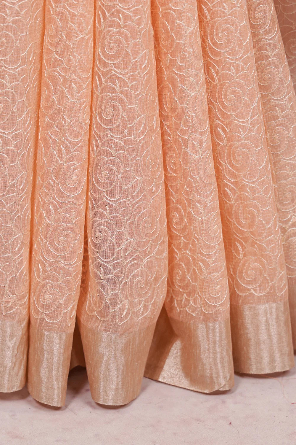 Light Orange Kota Saree - Seematti