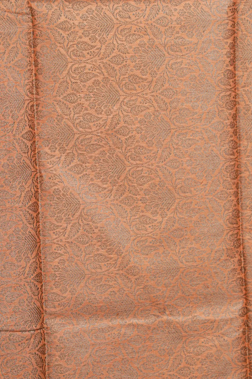 Light Orange Tussar Silk Saree