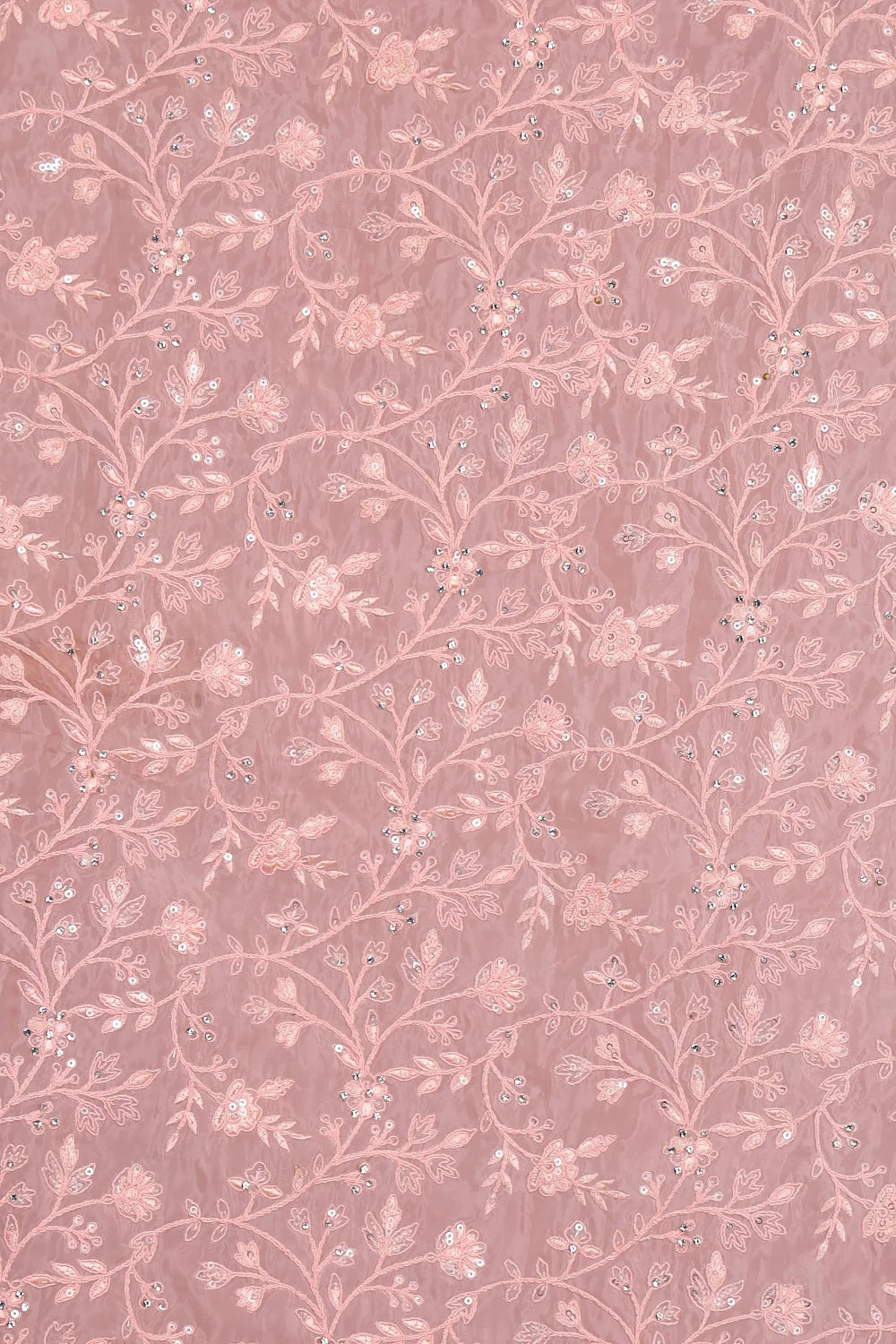 Light Peach Organza Saree