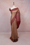 Light Peach Semi Banarasi Saree - Seematti