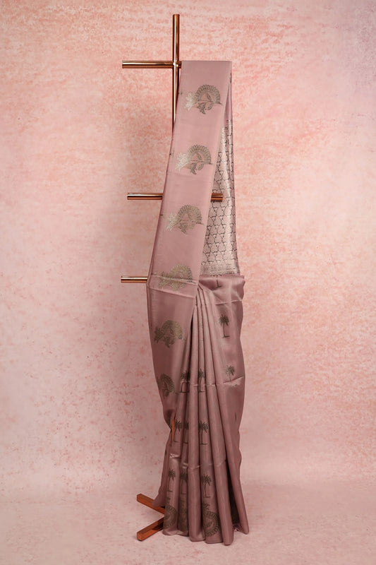 Light Pink Semi Silk Saree